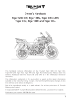 Triumph Tiger 1200 X Series - Owners Handbook EN 20171